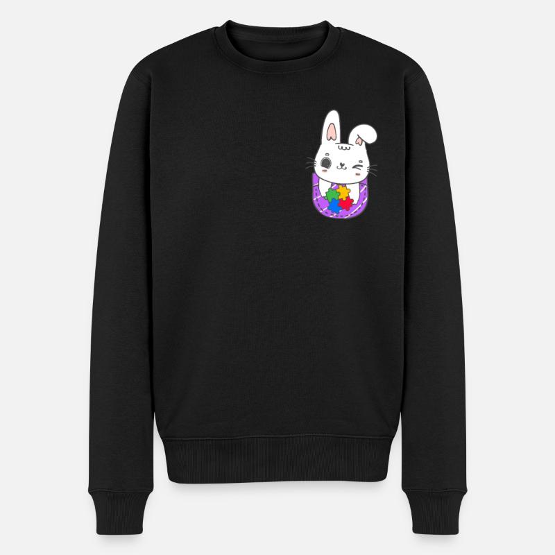Autismus Neurodiversity Freundlichkeit - Männer Premium Bio Pullover - Schwarz