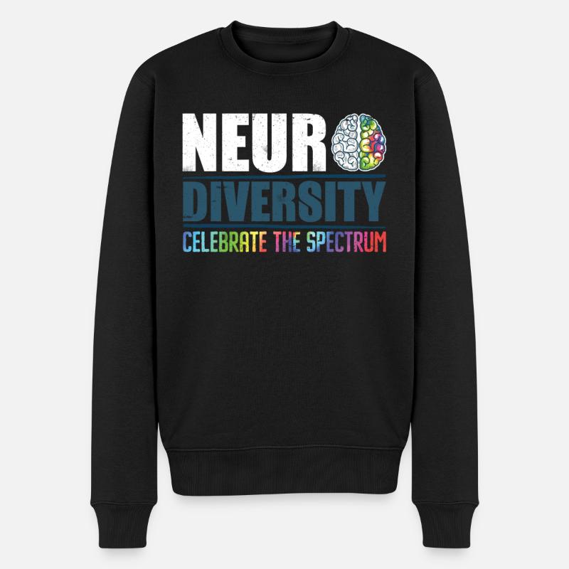 Autisten Bewusstsein Autismus Vielfalt - Männer Premium Bio Pullover - Schwarz