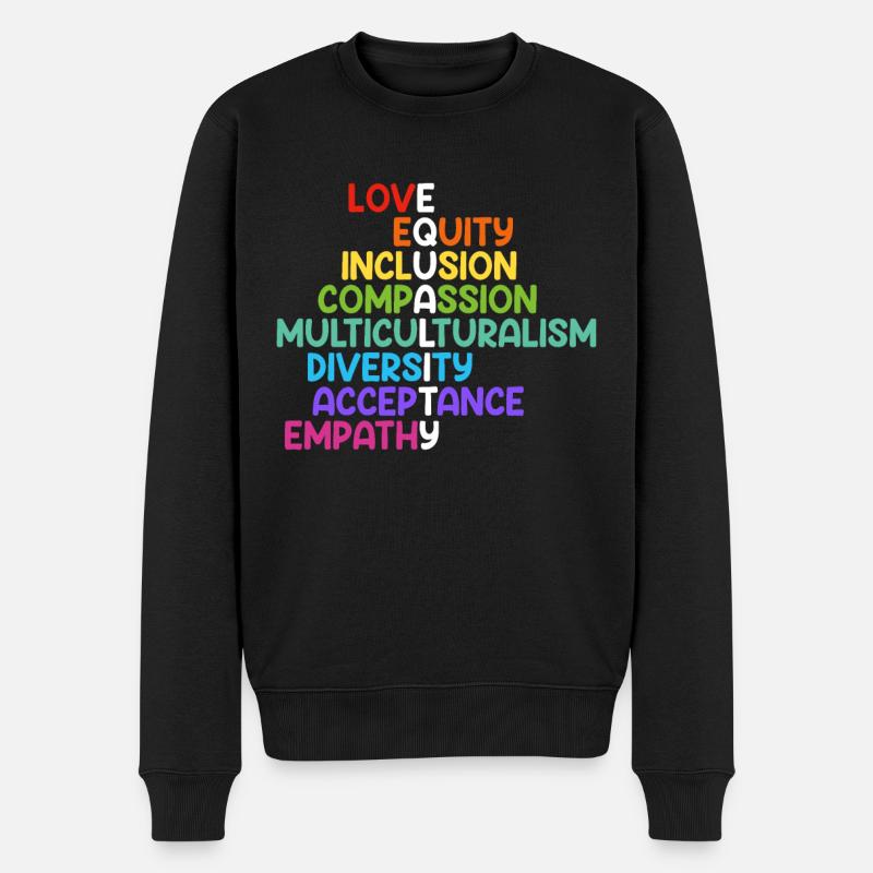 Inclusion Compassion Personnes handicapées - Pull Premium bio Homme - noir
