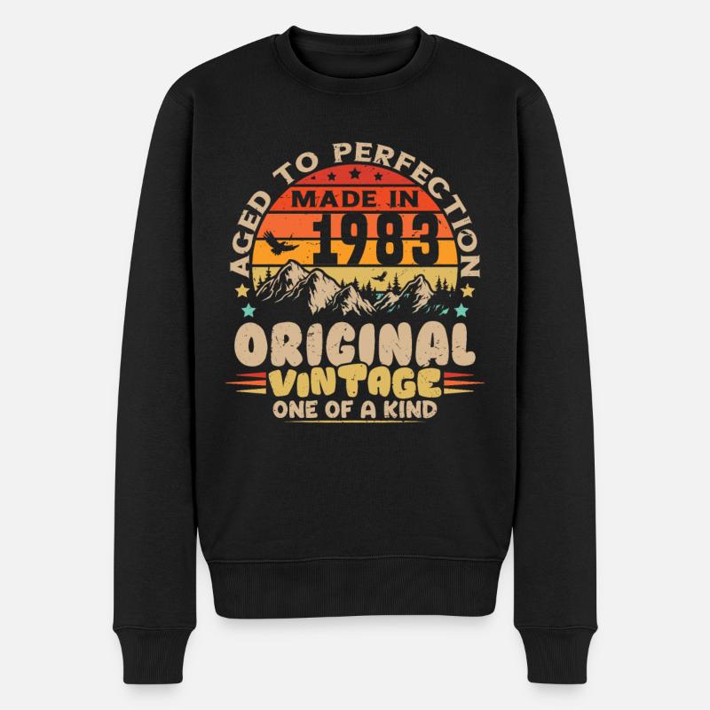 Jahrgang 1983 Geburtstagsgeschenk 1983 - Männer Premium Bio Pullover - Schwarz