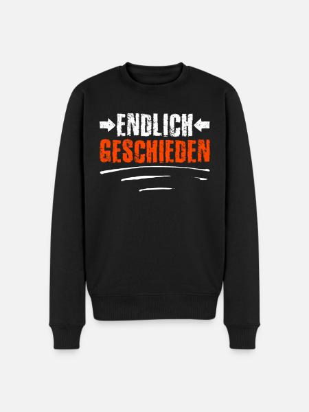 Endlich geschieden Scheidungsparty Scheidung - Männer Premium Bio Pullover - Schwarz