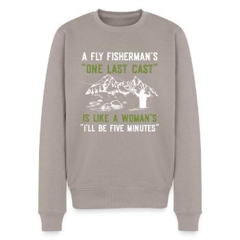 Fliegenfischer-design Für - Pull Premium bio Homme - taupe - Devant - Nico (187cm)
