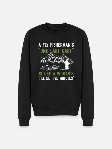 Fliegenfischer-design Für - Men's Premium Organic Jumper - black