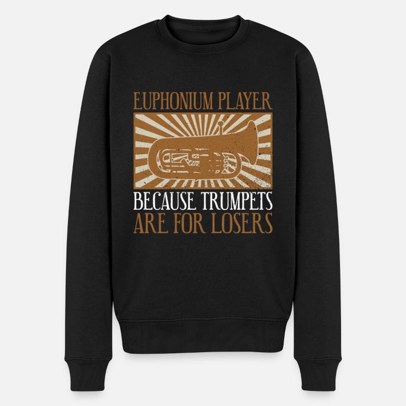 Blechblasinstrumenten-design Für Euphonium-palyer - Männer Premium Bio Pullover - Schwarz