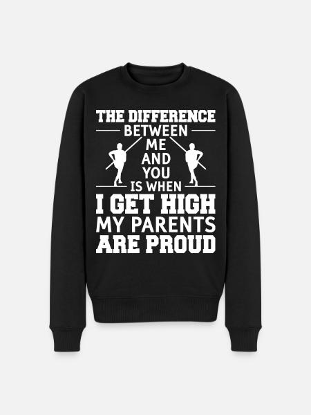 Stabhochsprung Stabspringer Leichtathletik - Männer Premium Bio Pullover - Schwarz