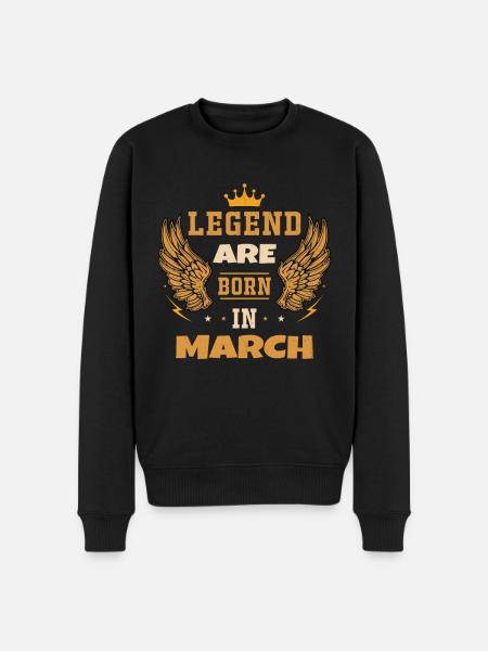 Légend née en Mars - Pull Premium bio Homme - noir