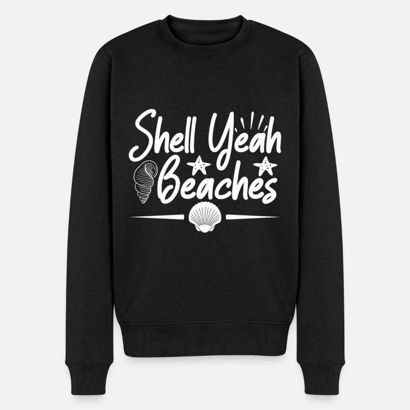 Shell Sea Turtle Lovers Plages - Pull Premium bio Homme - noir