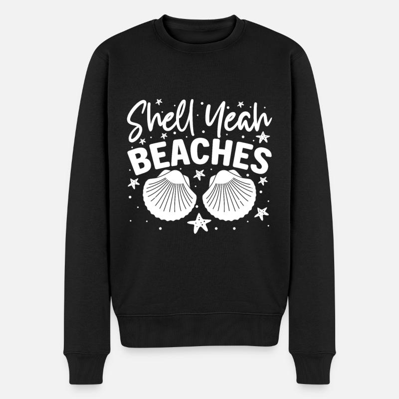 Shell Sea Turtle Lovers Plages - Pull Premium bio Homme - noir
