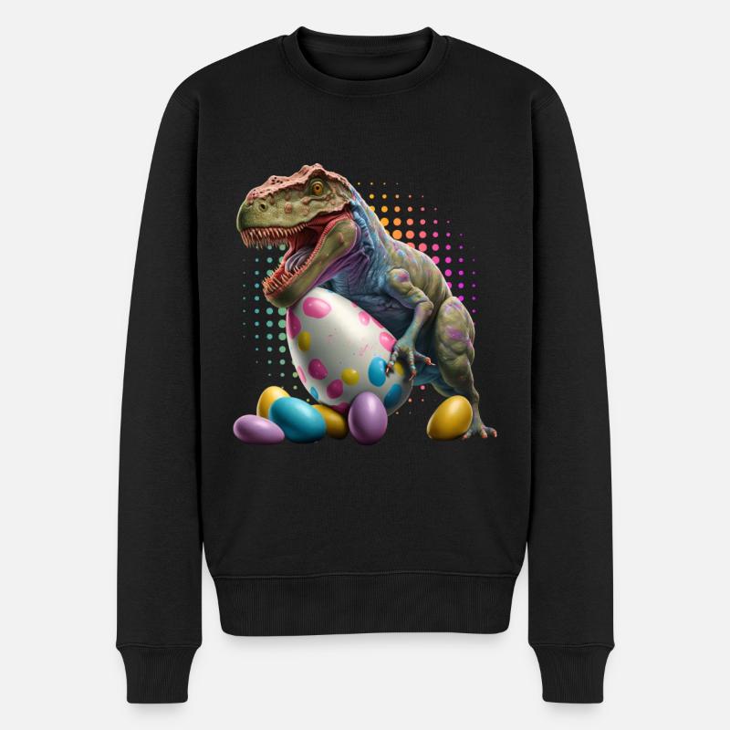 Eggspert Eiersuche Dinosaurier Ostereier - Männer Premium Bio Pullover - Schwarz