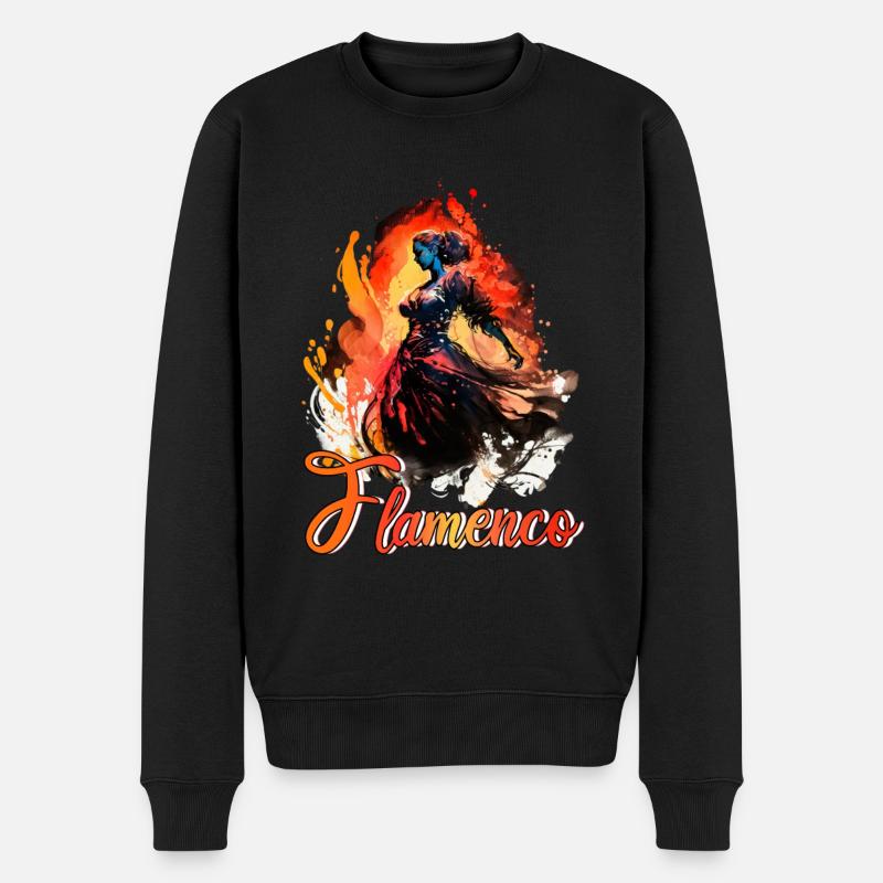 Flamenco Tanz Andalusien Spanischer Tanz - Männer Premium Bio Pullover - Schwarz