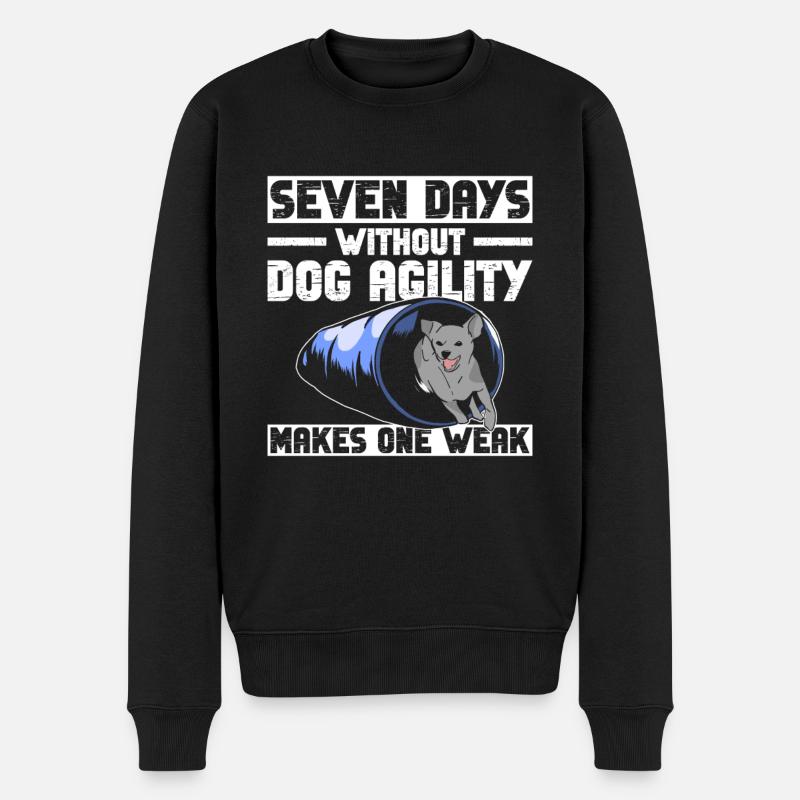 Hunde-agility-trainer-design Für - Männer Premium Bio Pullover - Schwarz
