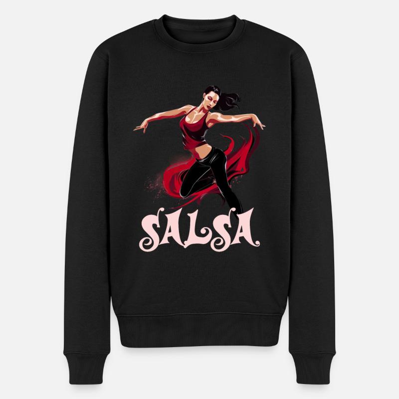 Salsa Tanz Kubanischer Tanz Kuba Urlaub - Männer Premium Bio Pullover - Schwarz