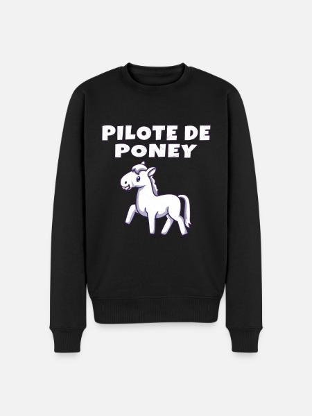 Pilote de poney - Pull Premium bio Homme - noir