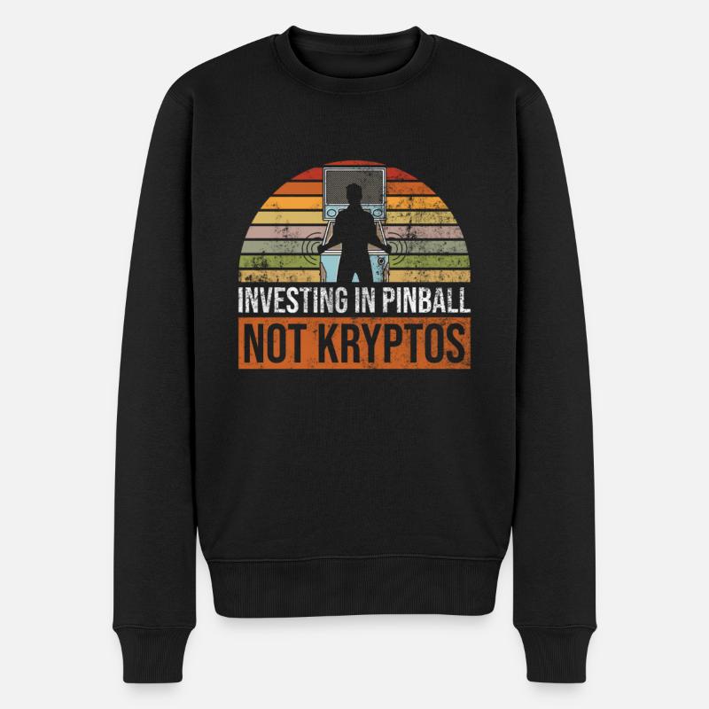 Retro-flipper-spieldesign Für - Männer Premium Bio Pullover - Schwarz
