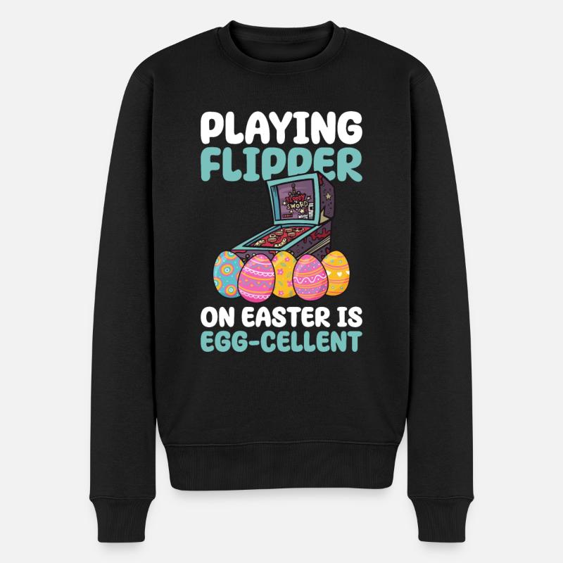 Klassisches Flipper-ostern-design Für - Pull Premium bio Homme - noir