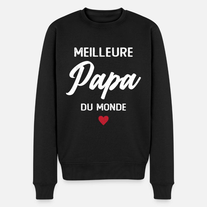 Meilleure Papa du monde - Pull Premium bio Homme - noir