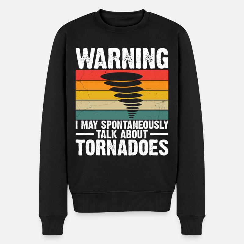 Sturm Meteorologe Tornado Twister Zitat - Männer Premium Bio Pullover - Schwarz