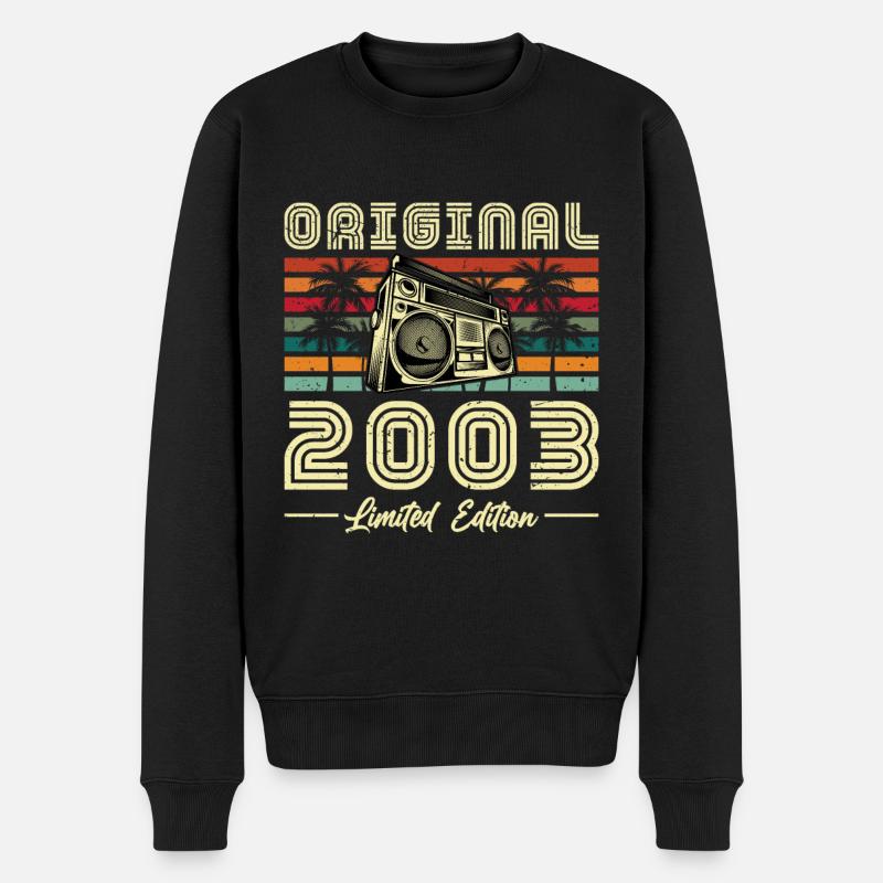 Vintage Retro 2003 Cadeau D'anniversaire - Pull Premium bio Homme - noir