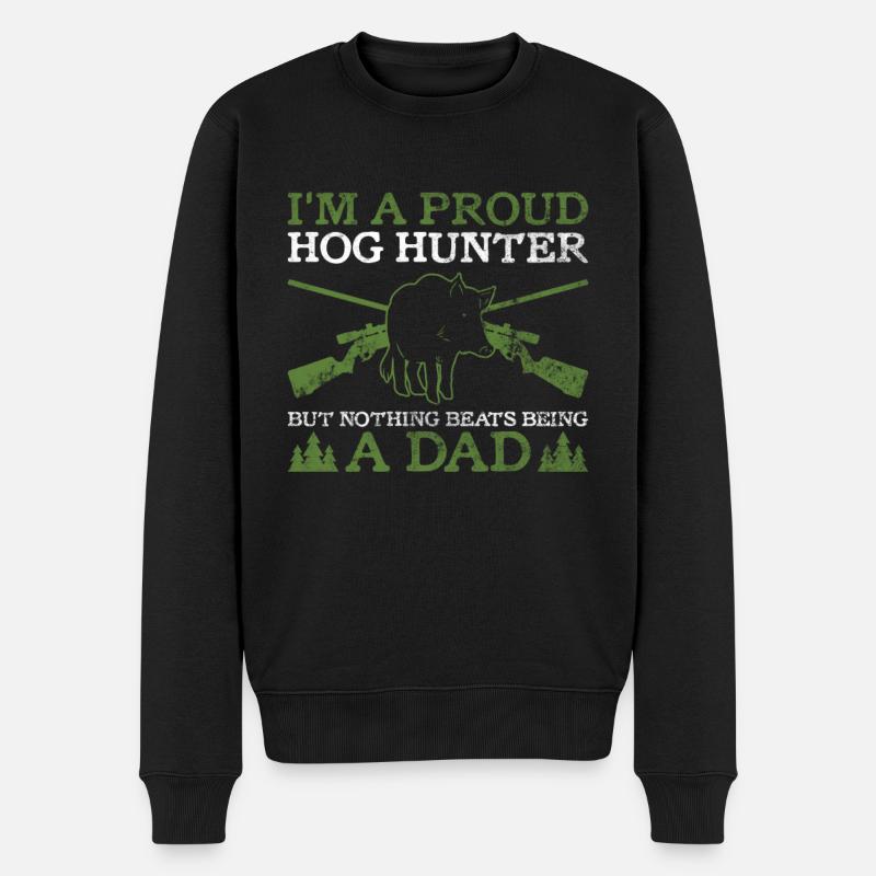 Schweinejagd-vater-design Für Schweinejagd-vater - Pull Premium bio Homme - noir