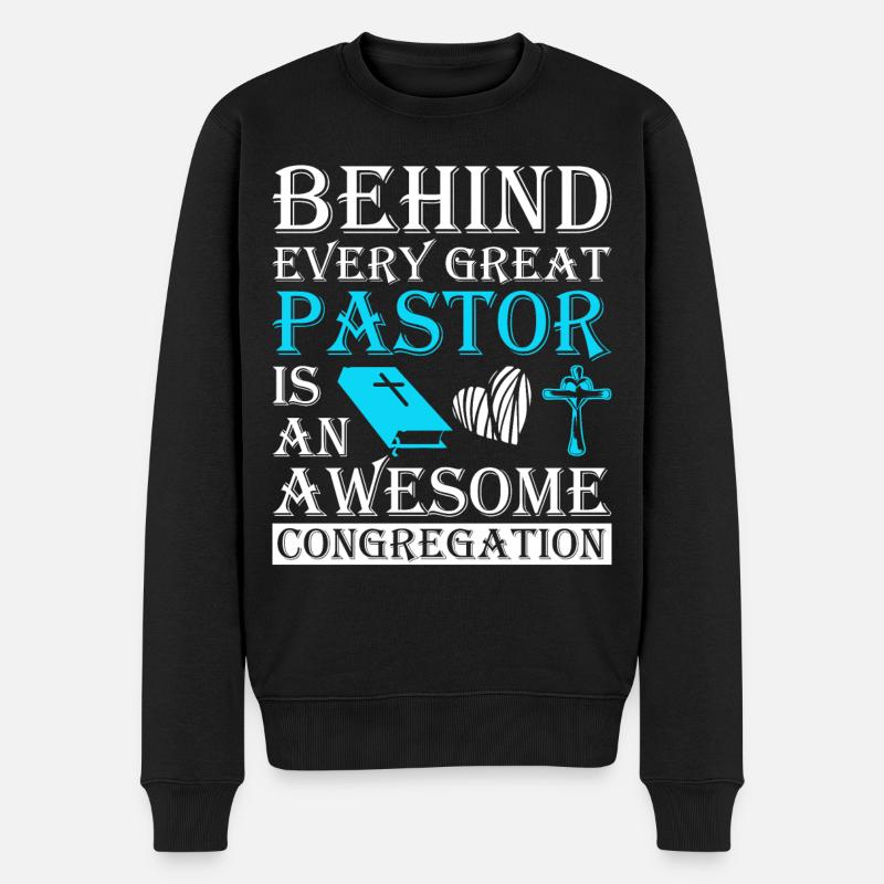 Christian Prister Pastor Jesus Pfarrer Kirche - Männer Premium Bio Pullover - Schwarz