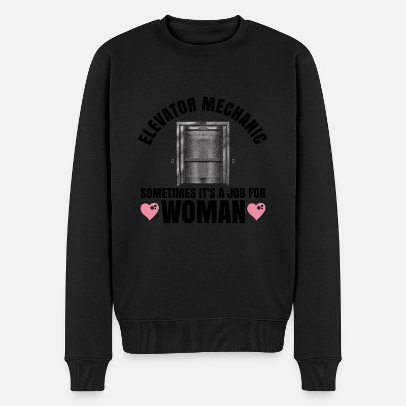 Aufzugsmechanikerin Design Für Einen - Pull Premium bio Homme - noir