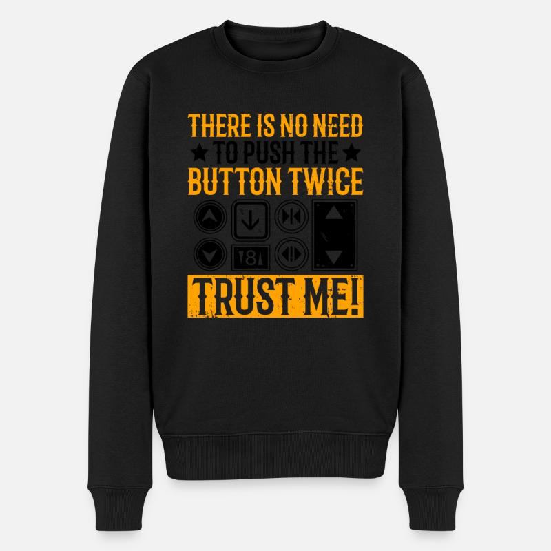 Aufzugsmechaniker-design Für Einen - Männer Premium Bio Pullover - Schwarz