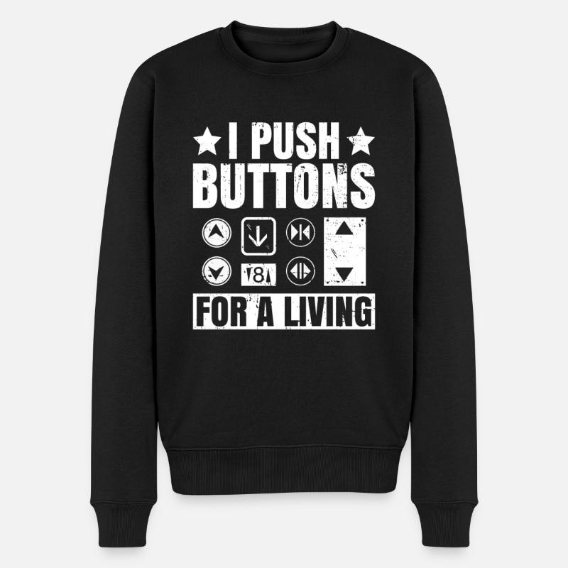Aufzugstechniker-design Für Einen - Pull Premium bio Homme - noir