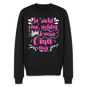 Beste Oma krasse Oma Großmutter Granny - Männer Premium Bio Pullover - Schwarz - Vorne - Nico (187cm)