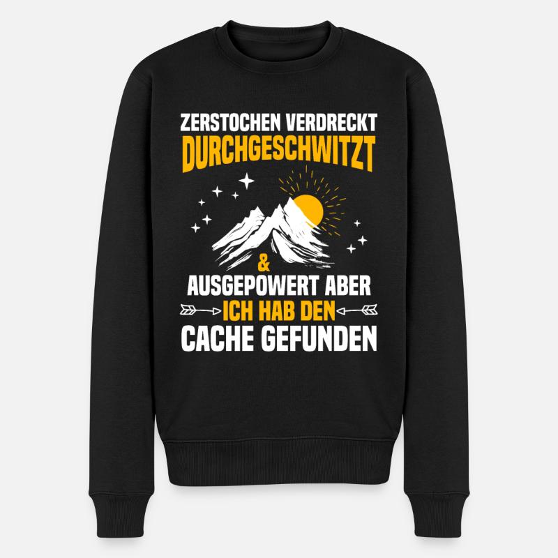 Geocacher Ich hab den Cache gefunden Geocache - Männer Premium Bio Pullover - Schwarz