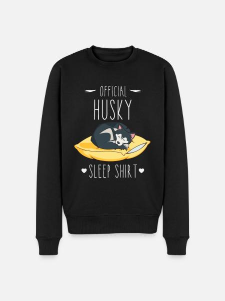 Official Husky Sleep Shirt - Men's Premium Organic Jumper - black