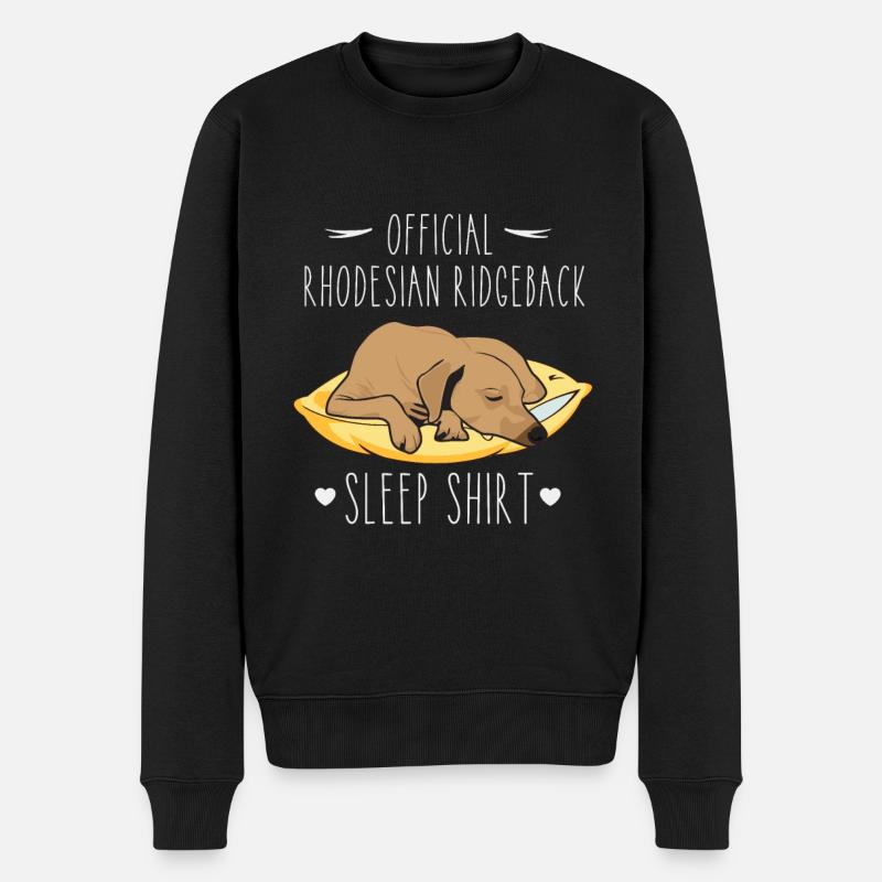 Official Rhodesian Ridgeback Sleep Shirt - Männer Premium Bio Pullover - Schwarz