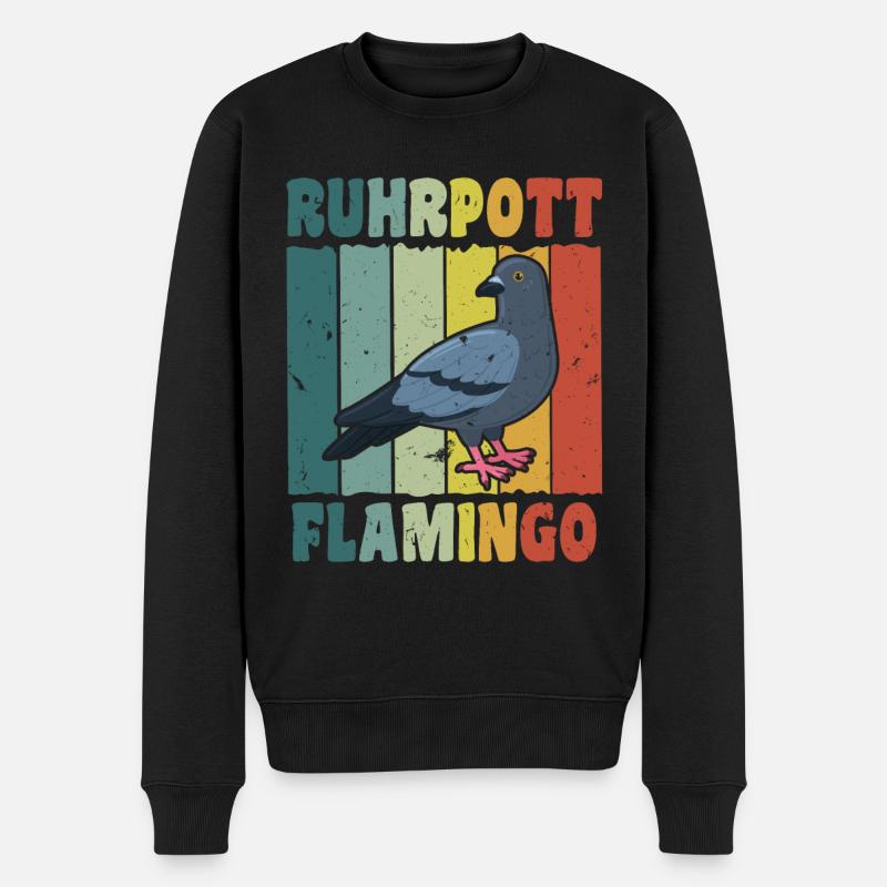 Ruhrpott Flamingo Taubenfreunde Tauben Fan - Männer Premium Bio Pullover - Schwarz