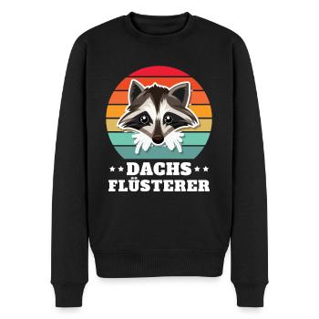 Dachs Flüsterer Retro Geschenk - Männer Premium Bio Pullover - Schwarz - Vorne - Nico (187cm)