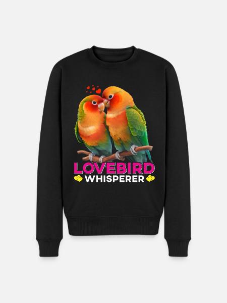 Lovebird Whisperer Bird Lover - Men's Premium Organic Jumper - black