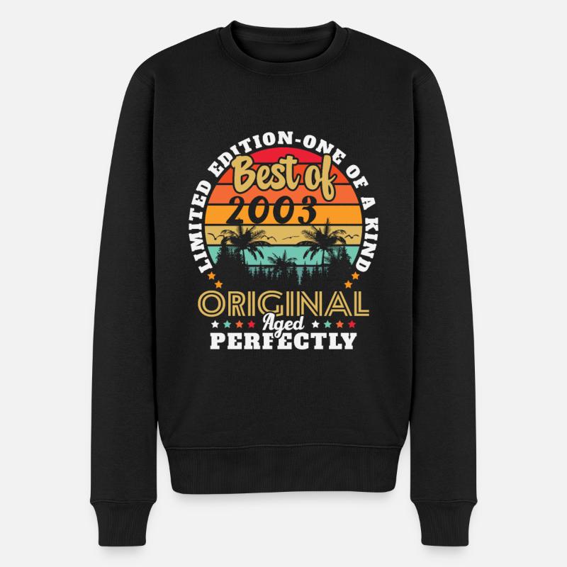 Vintage 2003 Cumpleaños Presente 2003 - Sudadera ecológica prémium para hombre - negro
