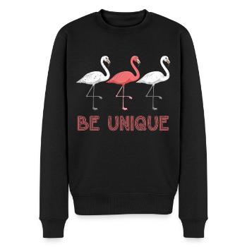 Soyez unique Flamingo Femmes Flamingo Fan - Pull Premium bio Homme - noir - Devant - Nico (187cm)