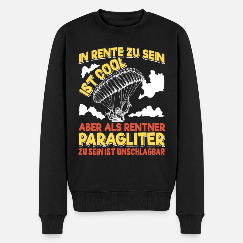 Paraglider Rentner In Rente zu sein ist Cool - Männer Premium Bio Pullover - Schwarz