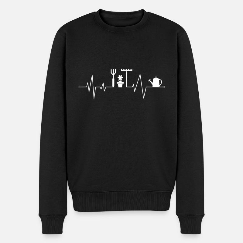 Gärtner Gartenfreunde Herzklopfende Garten - Männer Premium Bio Pullover - Schwarz