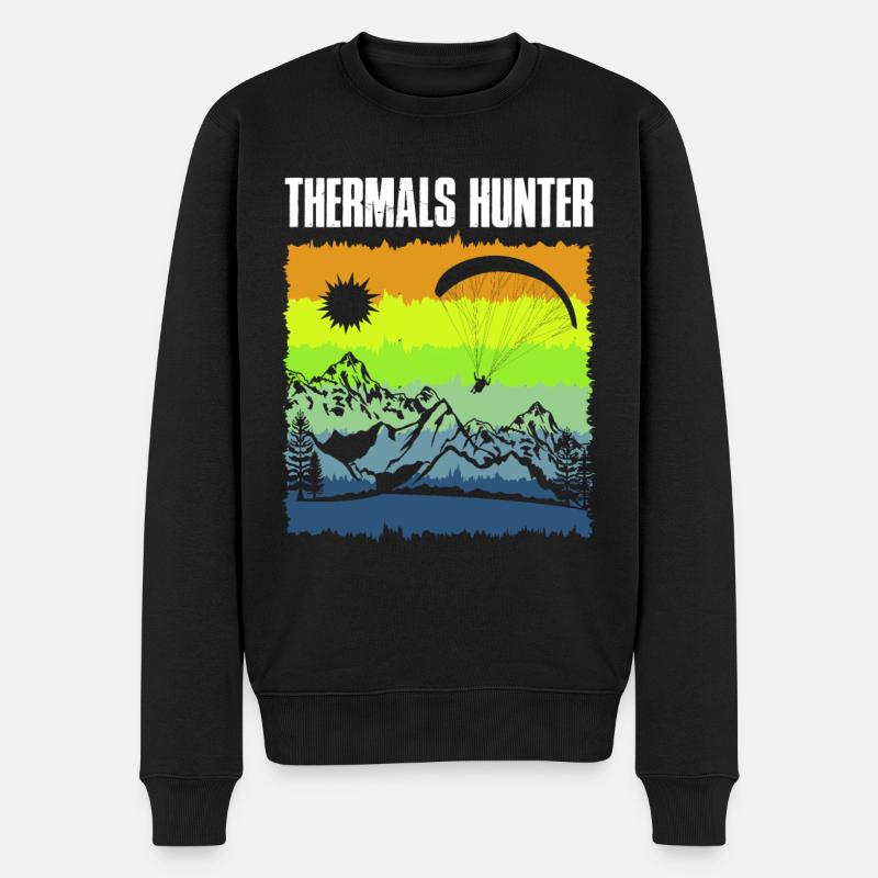 Chasseurs thermiques parapentes pilotes pilotes - Pull Premium bio Homme - noir