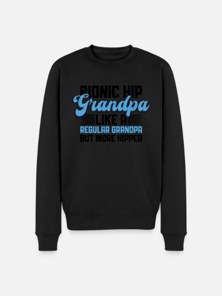 Bionisches Hüftchirurgie-opa-design Für Die - Men's Premium Organic Jumper - black