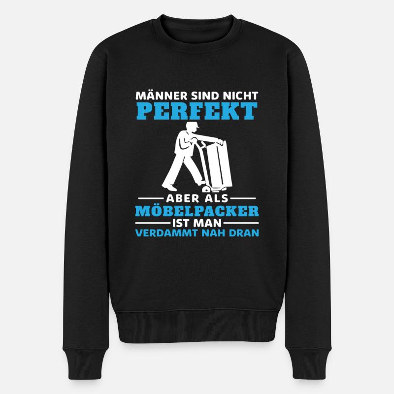 Möbelpacker Umzugshelfer Geschenkhumor - Männer Premium Bio Pullover - Schwarz