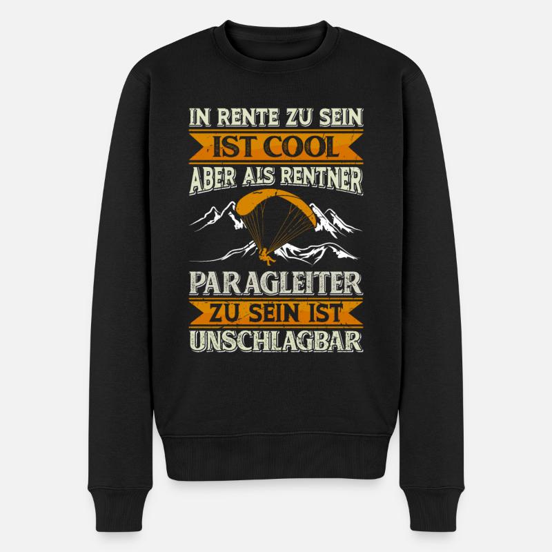 Paraglider Rentner In Rente zu sein ist Cool - Männer Premium Bio Pullover - Schwarz