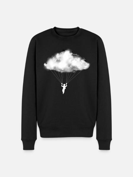 Paraglider Cloud Paraglider Mountains - Men's Premium Organic Jumper - black