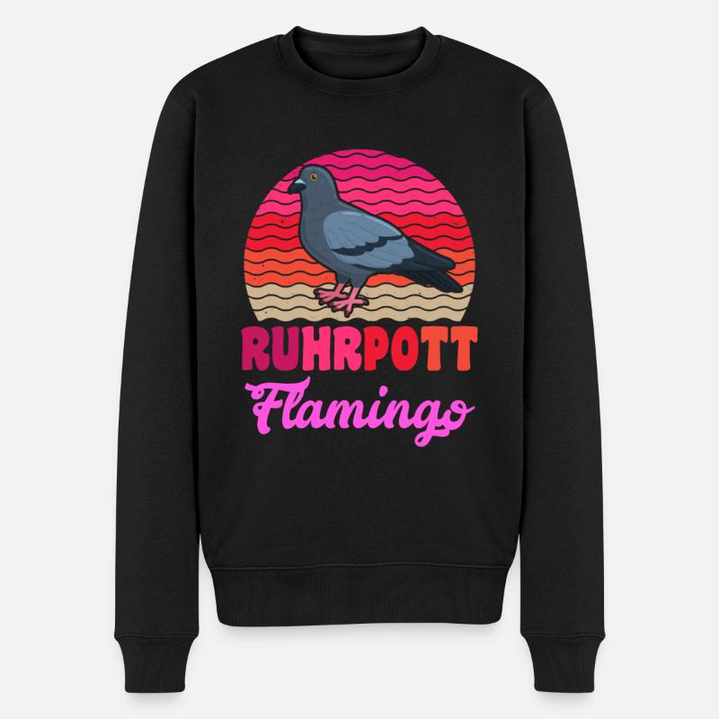 Ruhrpott Flamingo Taubenfreunde Tauben Fan - Männer Premium Bio Pullover - Schwarz