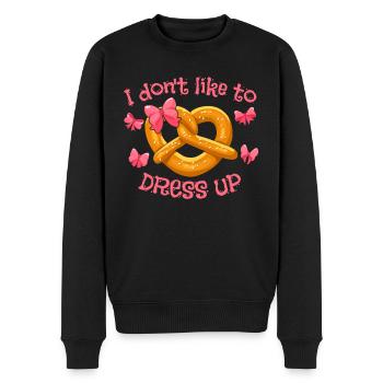 Shirt I Mog mi ned Aufbrezeln Pretzels - Men's Premium Organic Jumper - black - Front - Nico (187cm)