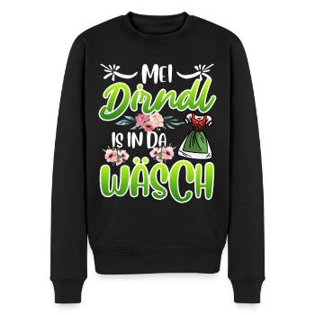 Mein Dirndl is in da Wäsch Bayerisches Dirndl Shir - Männer Premium Bio Pullover - Schwarz - Vorne - Nico (187cm)