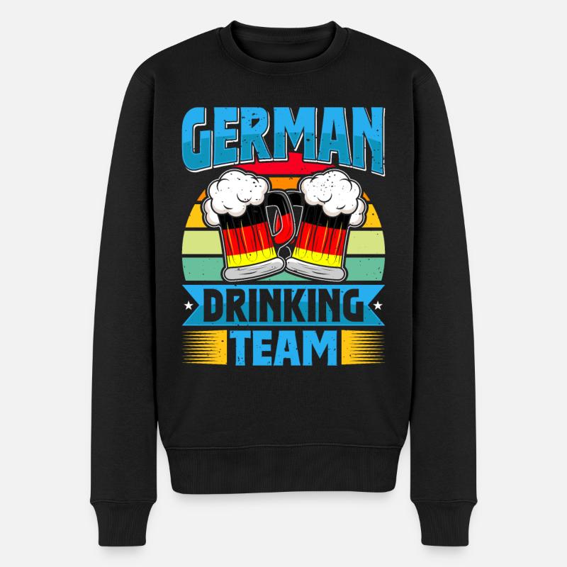 German Drinking Team Bierfan - Männer Premium Bio Pullover - Schwarz