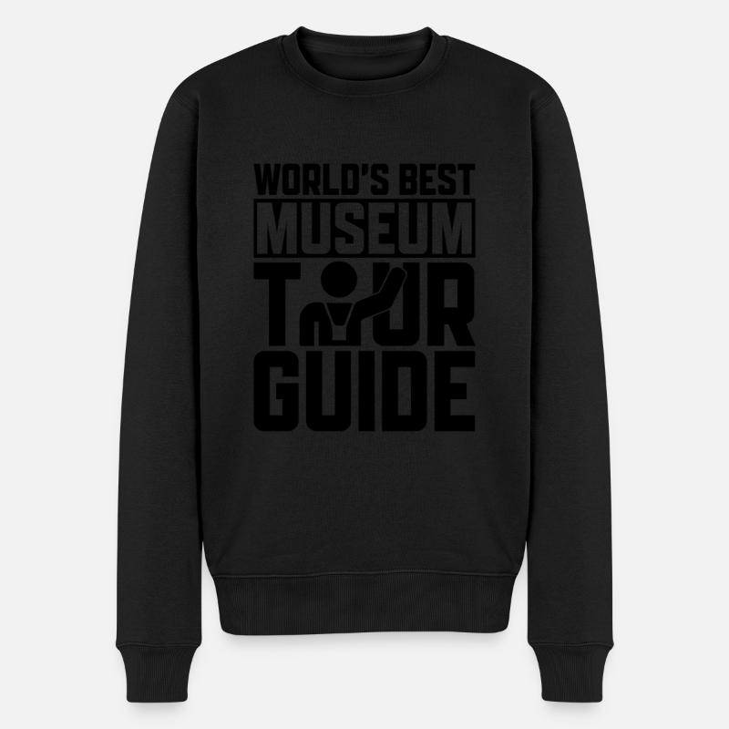 Reiseleiter-design Für Einen Museums-reiseleiter - Männer Premium Bio Pullover - Schwarz