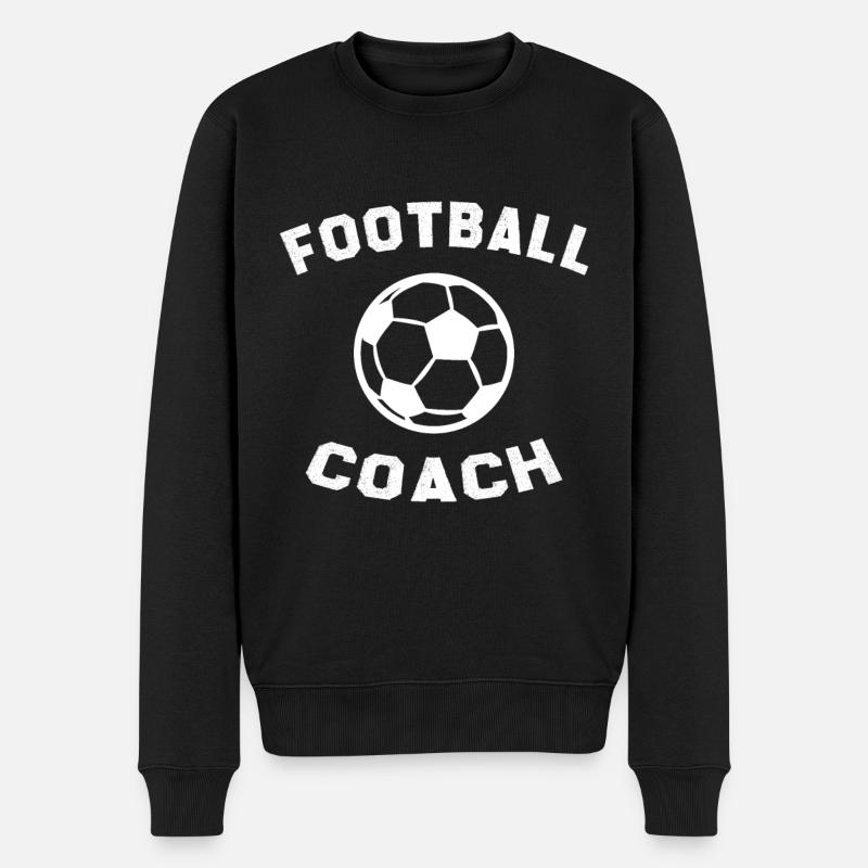 Fußballtrainer | Geschenk Fußballtrainer Trainer - Männer Premium Bio Pullover - Schwarz
