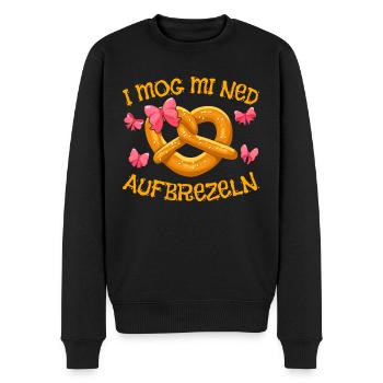 Shirt I Mog mi ned Aufbrezeln Pretzels - Men's Premium Organic Jumper - black - Front - Nico (187cm)
